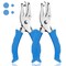 Single Hole Punch, 2 Pcs Hand Hole Puncher with Soft Grip Handle, 1/4" and 1/8" Small Hole Paper Punch for Crafts, Scrapbooks, 6 Sheets Capacity, Tags, Tickets - Blue